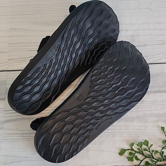Megnya NWOT Women's Black Braided Slide Sandals Size 8 - Picture 6 of 9